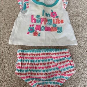 Koala Baby White and Teal Newborn Outfit